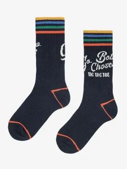 Go Bobo Navy Långa Strumpor Midnight Blue>Bobo Choses Online