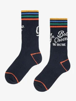 Go Bobo Navy Långa Strumpor Midnight Blue>Bobo Choses Online