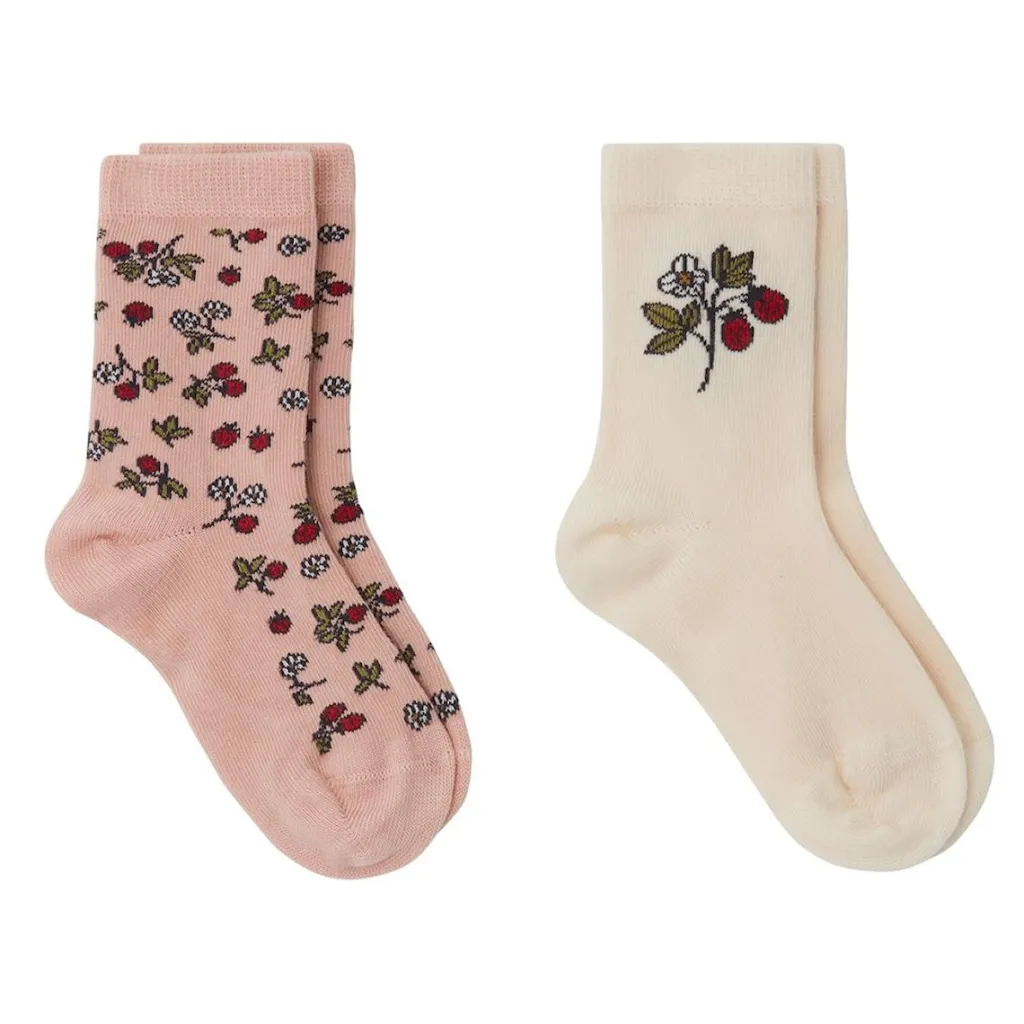 GOTS Albert Mönstrade Strumpor Wild Strawberry>Buddy & Hope Sale