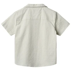 GOTS Anker Kortärmad Skjorta Summer Blue Stripe><noscript><img width=