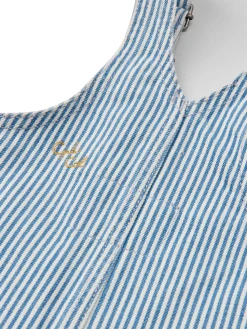 GOTS Baby-twillhängselbyxor Denim Blue Stripe><noscript><img width=