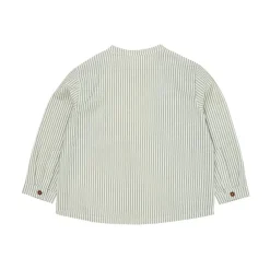 GOTS Bäckebölja Skjorta Green Cream Stripe>Copenhagen Colors Sale