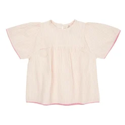 GOTS Bäckebölja-blus Dusty Rose Cream Stripe>Copenhagen Colors Discount