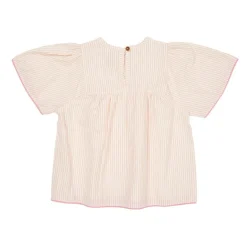 GOTS Bäckebölja-blus Dusty Rose Cream Stripe>Copenhagen Colors Discount