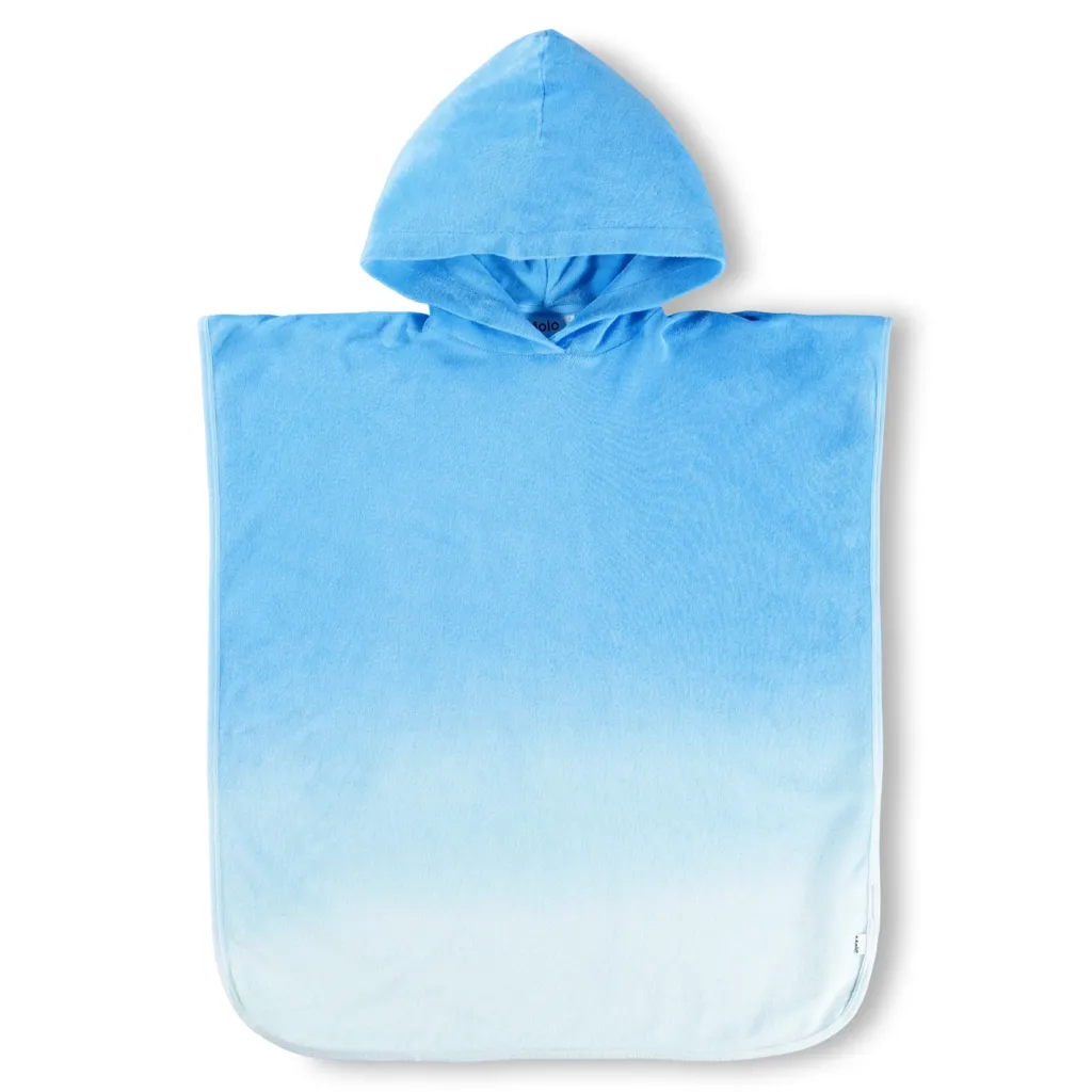 GOTS Beach Cover Up Badponcho Blue Light>Molo