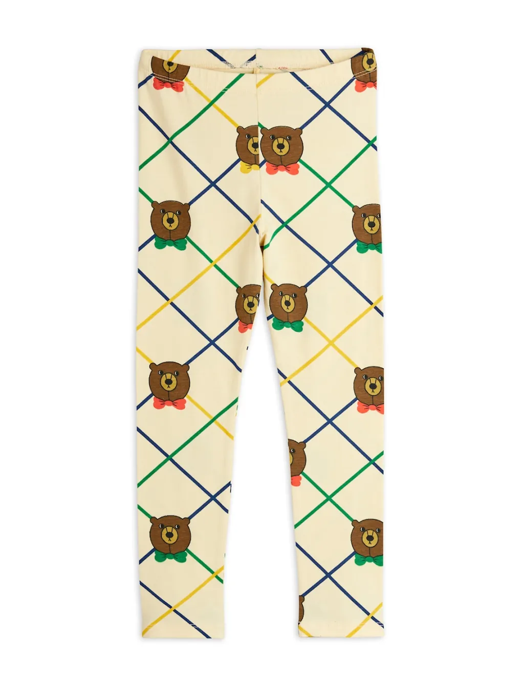 GOTS Bear Check Leggings Offwhite>Mini Rodini Discount