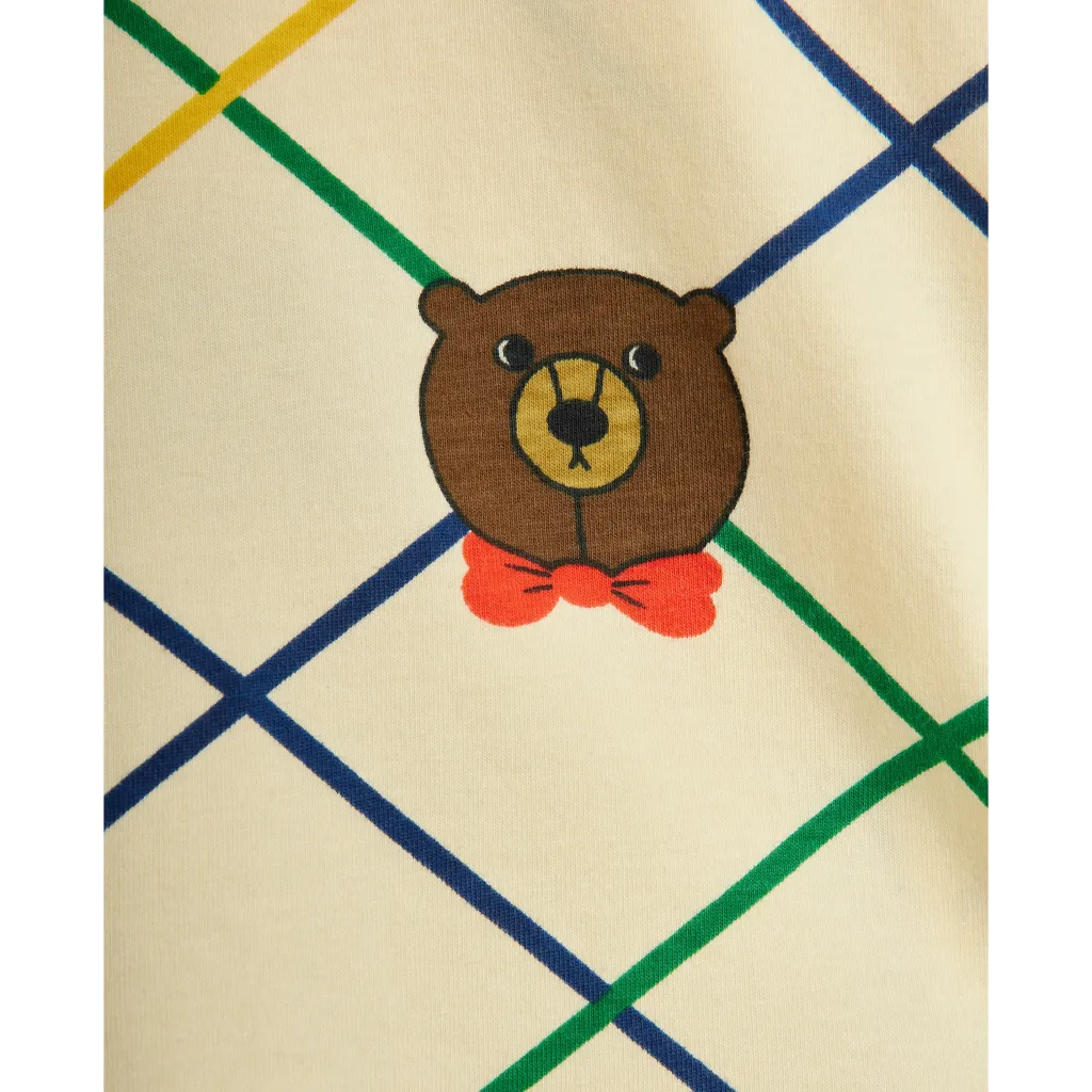 GOTS Bear Check Långärmad Topp Offwhite>Mini Rodini Outlet