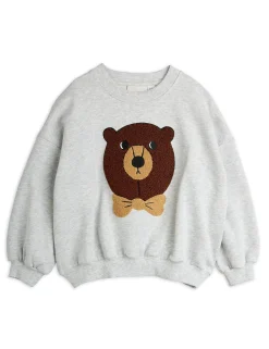 GOTS Bear Chenille Sweatshirt Grey>Mini Rodini Outlet
