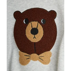 GOTS Bear Chenille Sweatshirt Grey><noscript><img width=