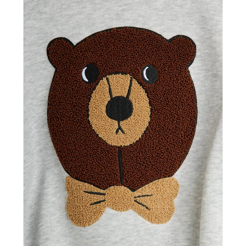 GOTS Bear Chenille Sweatshirt Grey>Mini Rodini Outlet