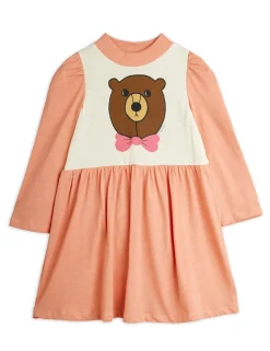 GOTS Bear Långärmad Klänning Pink>Mini Rodini Clearance