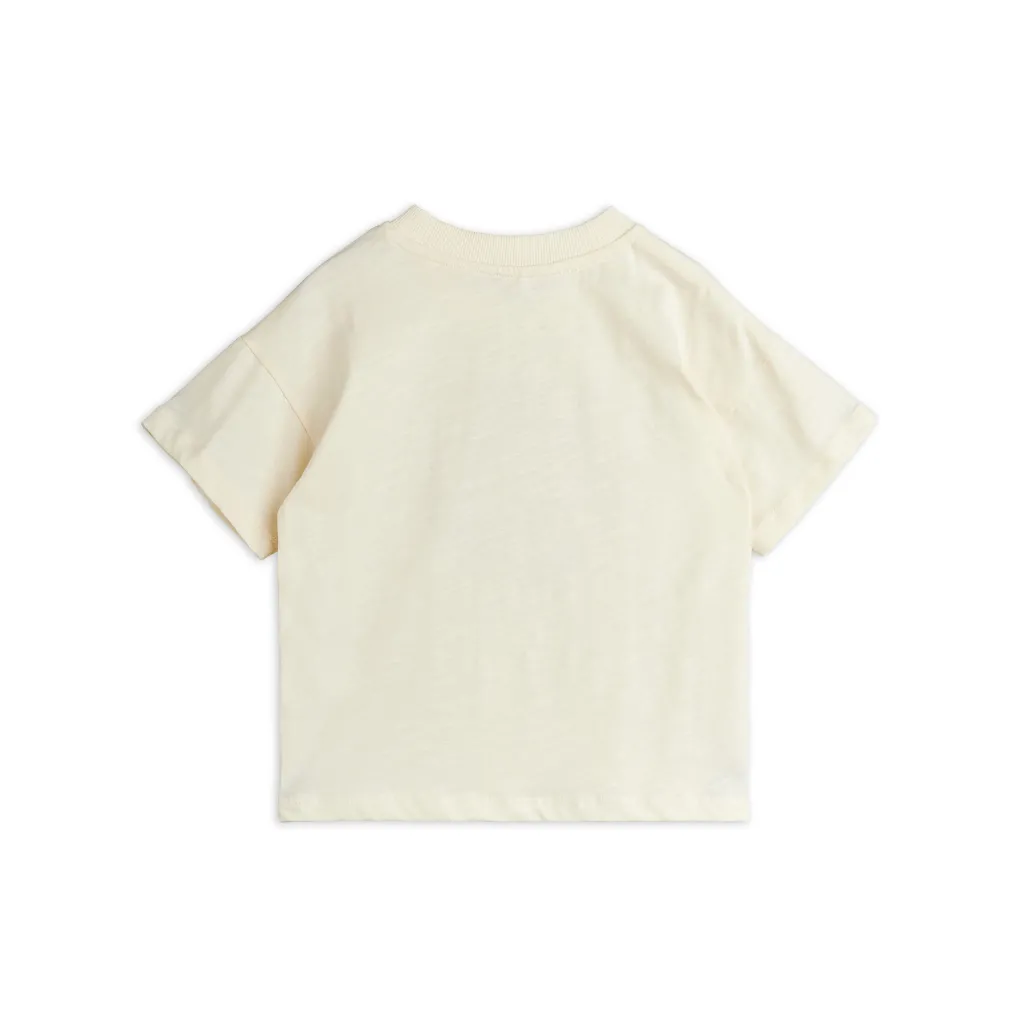 GOTS Bear T-shirt Offwhite>Mini Rodini Clearance
