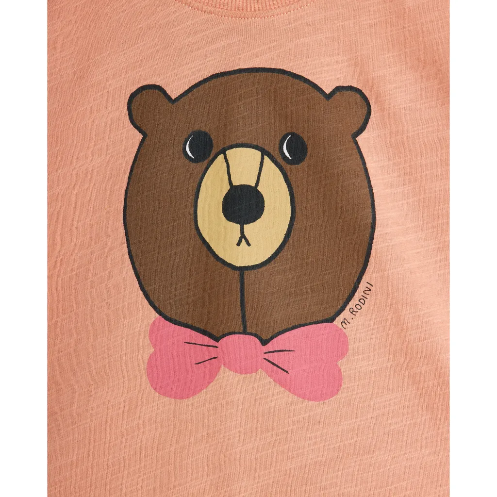 GOTS Bear T-shirt Pink>Mini Rodini Online