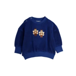 GOTS Bees Emb Terry Sweatshirt Blue>Mini Rodini Best