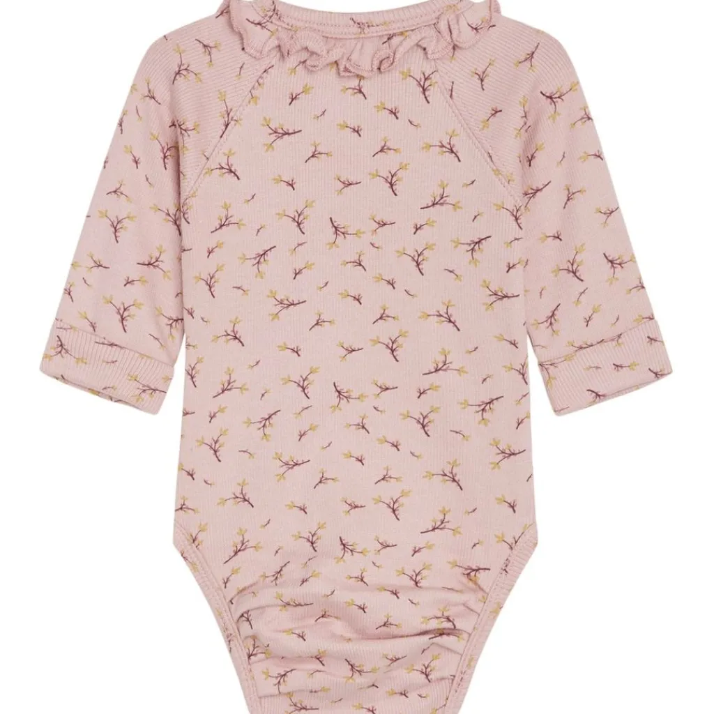 GOTS Bing Blommig Omlottbody Dusty Rose>Hust&Claire Outlet