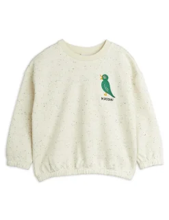 GOTS Bird Emb Neps Sweatshirt Offwhite>Mini Rodini Discount