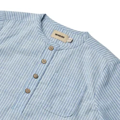 GOTS Bjørk Skjorta Blue Stripe><noscript><img width=