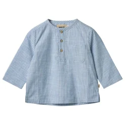 GOTS Bjørk Skjorta Blue Stripe>Wheat Online
