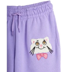 GOTS Cat With Bowtie Chenille Mjukisbyxor Purple><noscript><img width=
