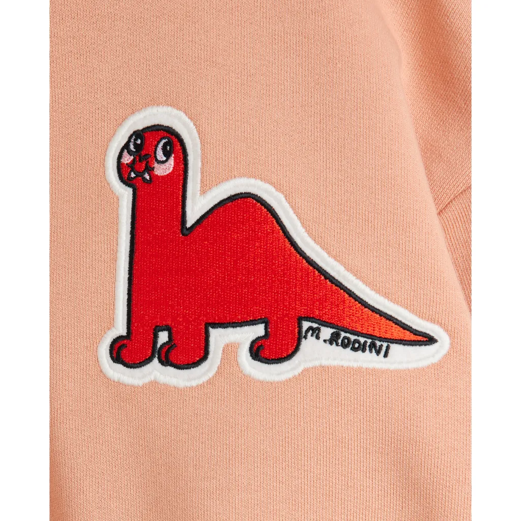 GOTS Dino Patch Sweatshirt Pink>Mini Rodini Outlet