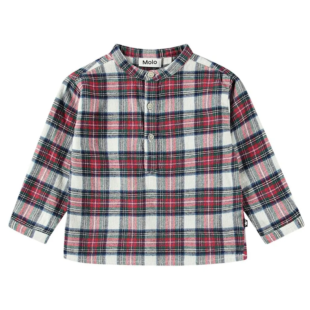 GOTS Enoz Skjorta Pine Check>Molo Outlet