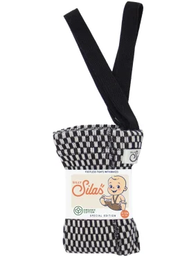 GOTS Fotlösa Strumpbyxor Black X White checked>Silly Silas Discount