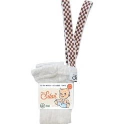 GOTS Fotlösa Strumpbyxor Cream Blend Checked>Silly Silas
