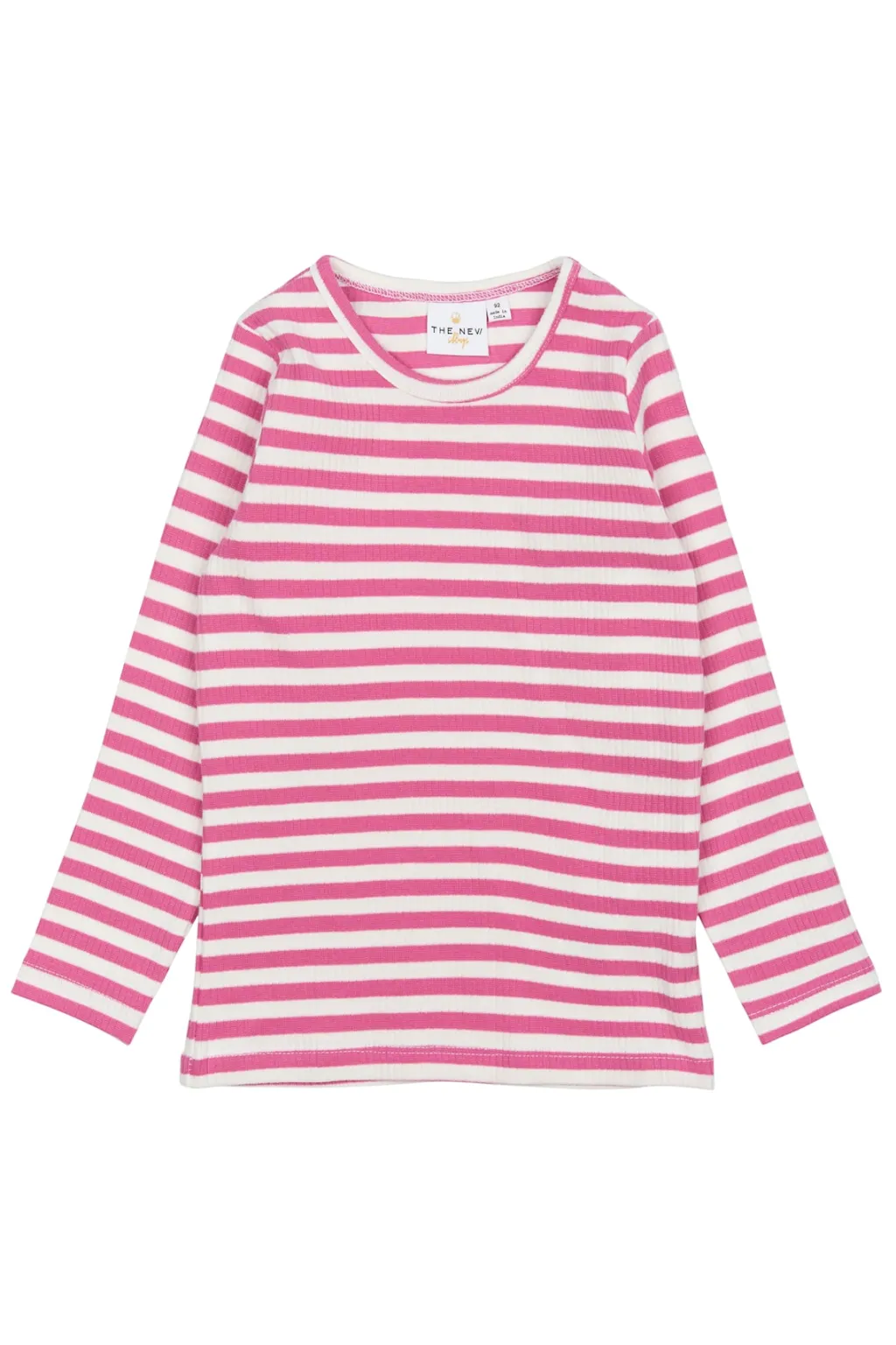 GOTS Fro Långärmad Ribbad Topp Ibis Rose Striped>The New Siblings Hot