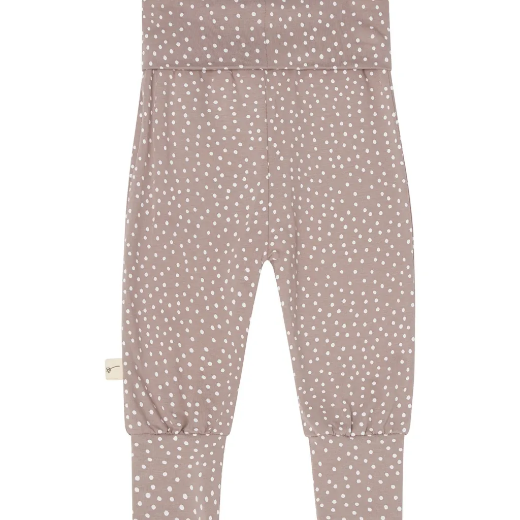 GOTS Hanna Babybyxor Taupe Dots>Buddy & Hope Hot
