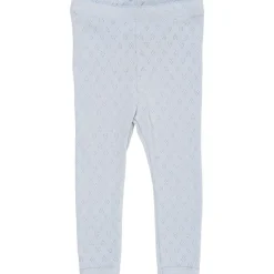 GOTS Heart Pointelle Leggings Dusty Blue>Copenhagen Colors Online