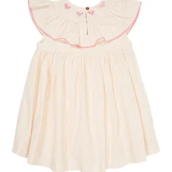 GOTS Hearts Bäckebölja Klänning Dusty Rose Cream Stripe><noscript><img width=