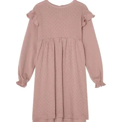 GOTS Hedda Pointelle Klänning Pink Mauve>Buddy & Hope New