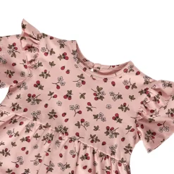 GOTS Hilma Mönstrad Klänning Wild Strawberry><noscript><img width=