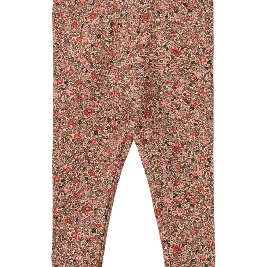 GOTS Jules Blommiga Baby-leggings rose Flower Meadow>Wheat Discount