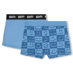 GOTS Justin 2-pack Boxershorts Blue Vibes>Molo Sale