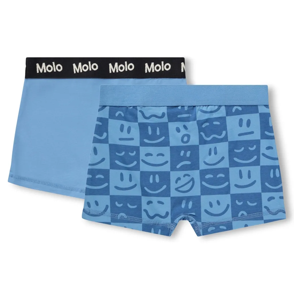 GOTS Justin 2-pack Boxershorts Blue Vibes>Molo Sale