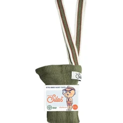 GOTS Korta Strumpbyxor Olive Striped>Silly Silas Discount