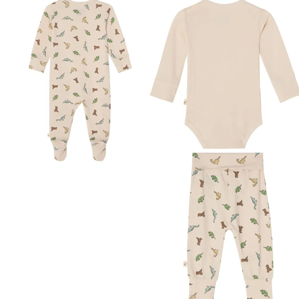 GOTS Lukas Nyfödd Set Dinosaur>Buddy & Hope