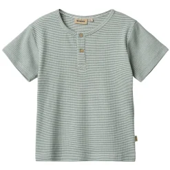 GOTS Lumi T-shirt Stormy Sea Stripe>Wheat Clearance