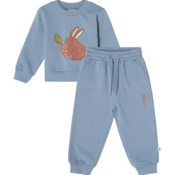 GOTS Martin Mjukisset Med Kanintryck Dove Blue>Buddy & Hope
