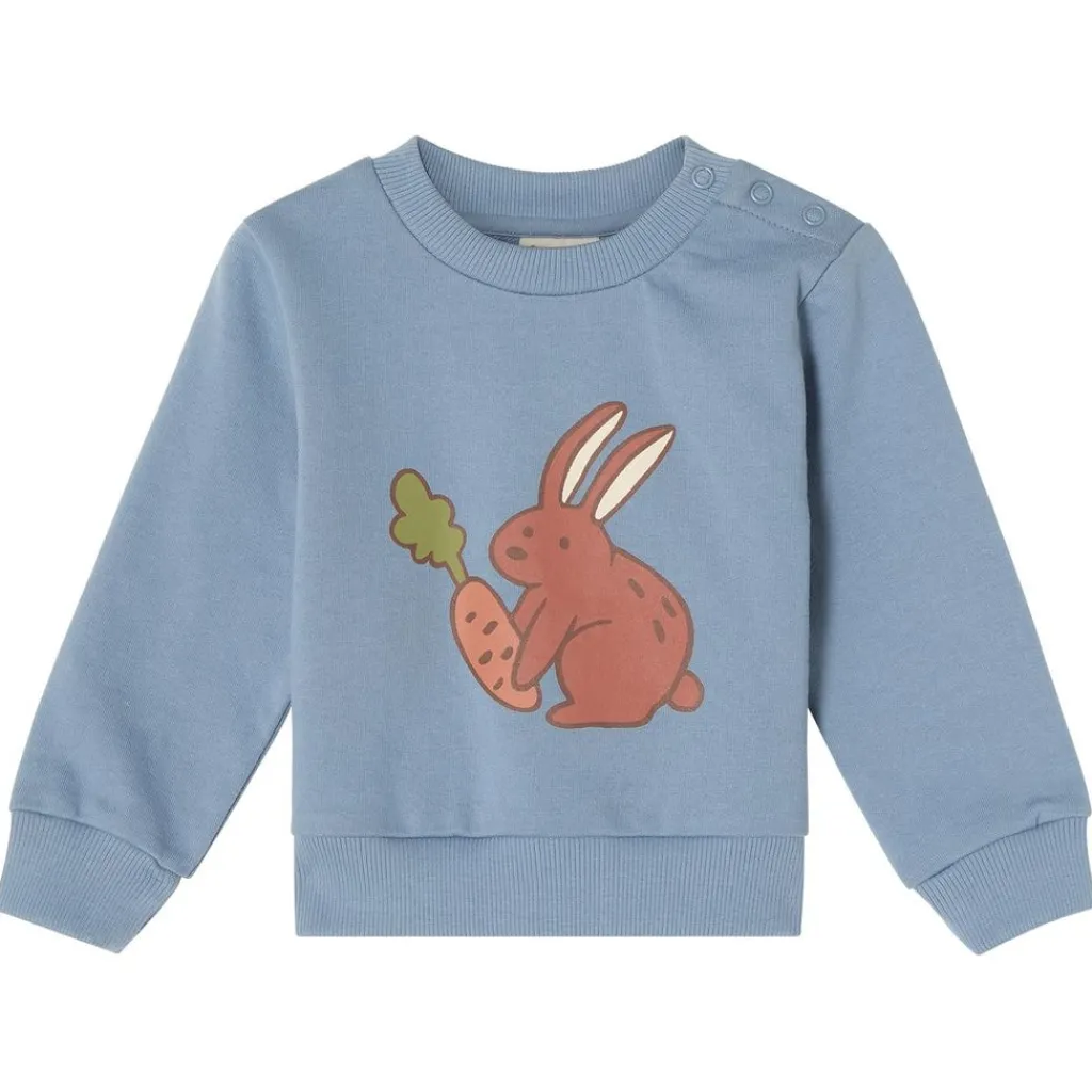GOTS Martin Mjukisset Med Kanintryck Dove Blue>Buddy & Hope