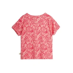GOTS Mini Leopard Aop Kortärmad Top Pink><noscript><img width=