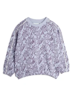 GOTS Mini Leopard Aop Sweatshirt Purple>Mini Rodini Outlet