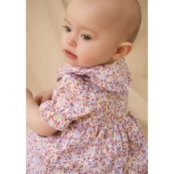 GOTS Mönstrad Baby-klänning Eggnog><noscript><img width=