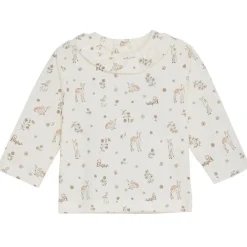 GOTS Mönstrad Långärmad T-shirt Silver Peony>Fixoni Discount