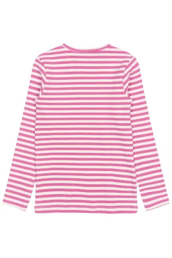 GOTS Moore Långärmad Tröja Ibis Rose Striped>The New Online