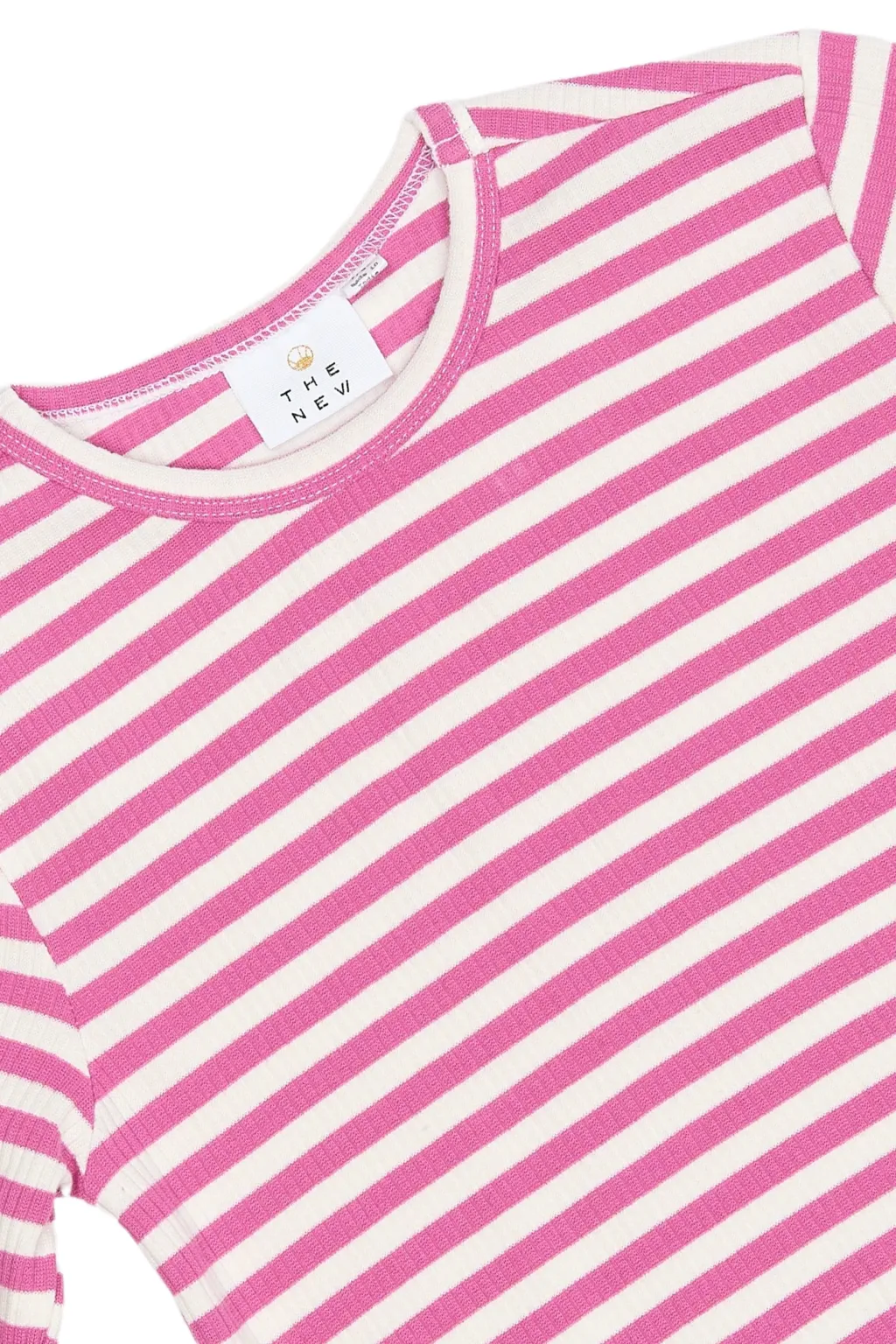 GOTS Moore Långärmad Tröja Ibis Rose Striped>The New Online