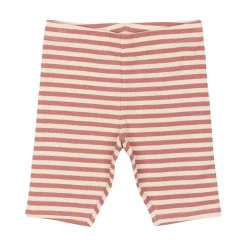 GOTS Moore Ribbade Shorts Old Rose Striped>The New