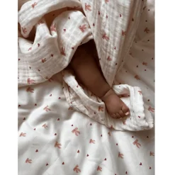 GOTS Muslin Babyfilt Bows><noscript><img width=