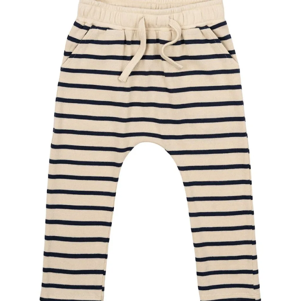 GOTS Nat Uni Byxor Mood Indigo Striped>The New Siblings Discount
